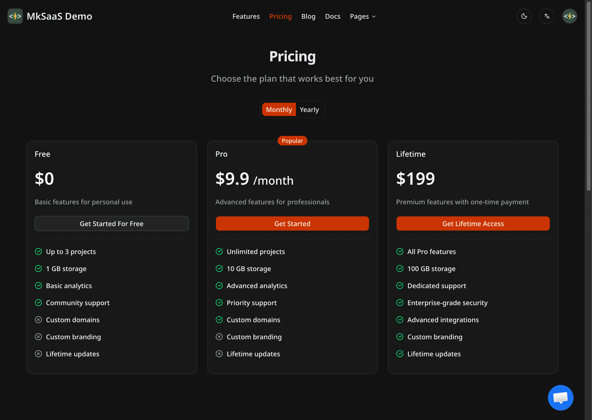 Pricing Configuration