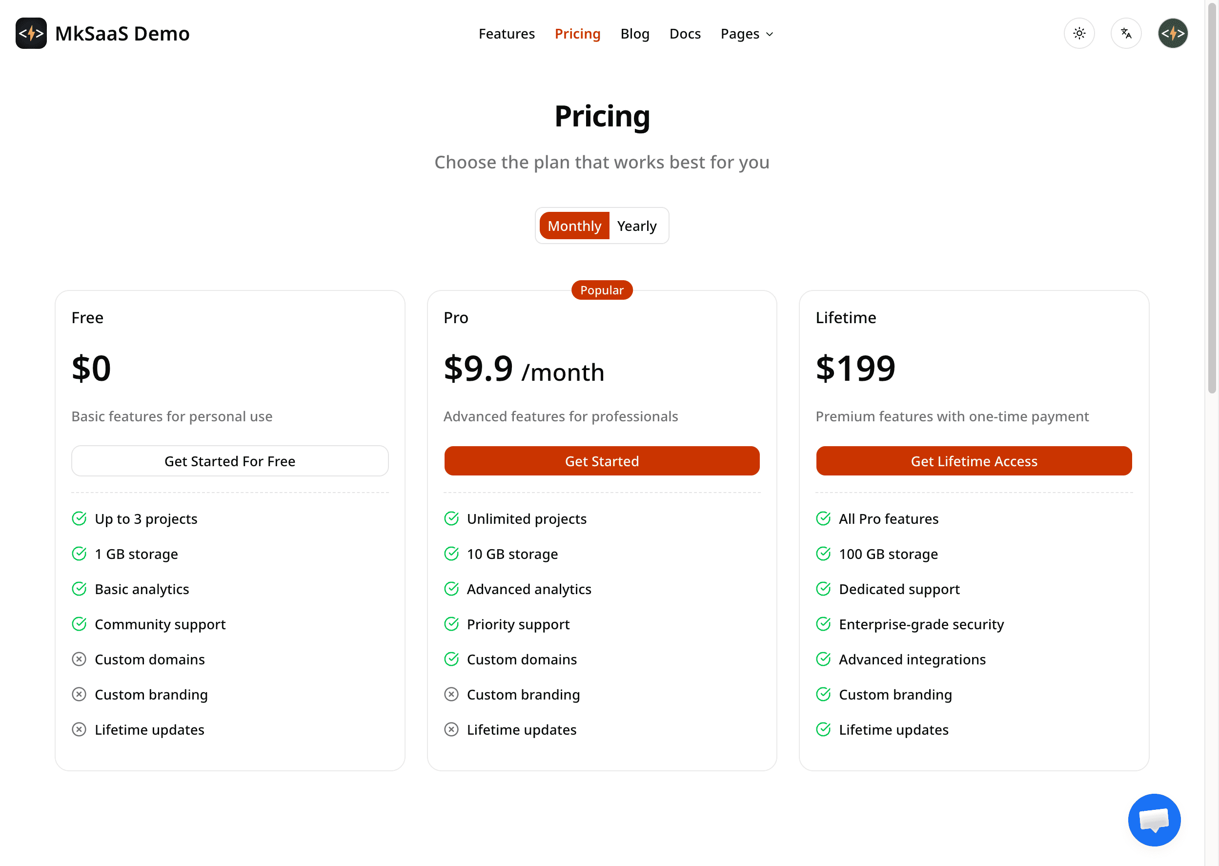 Pricing Configuration
