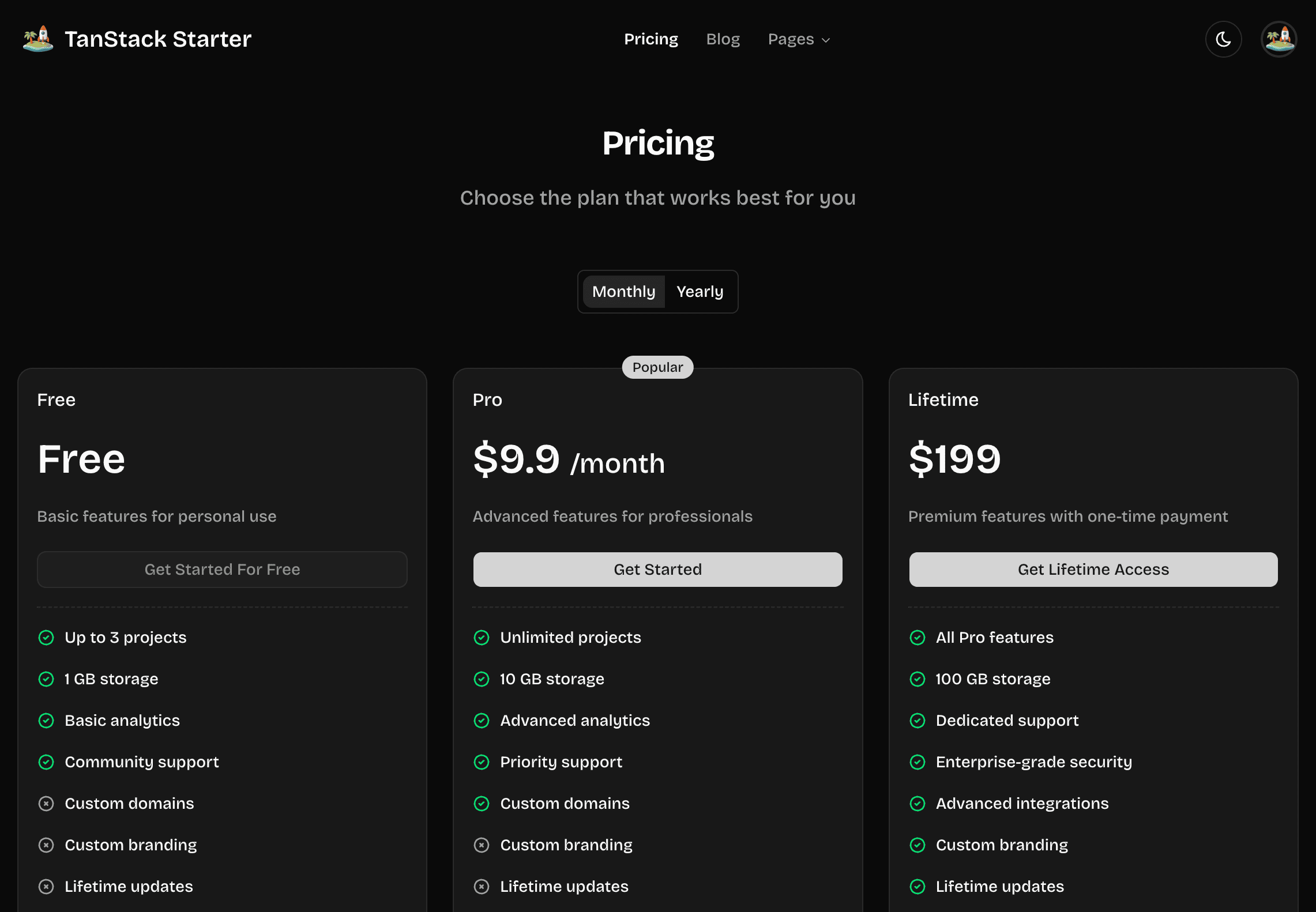 Pricing Configuration