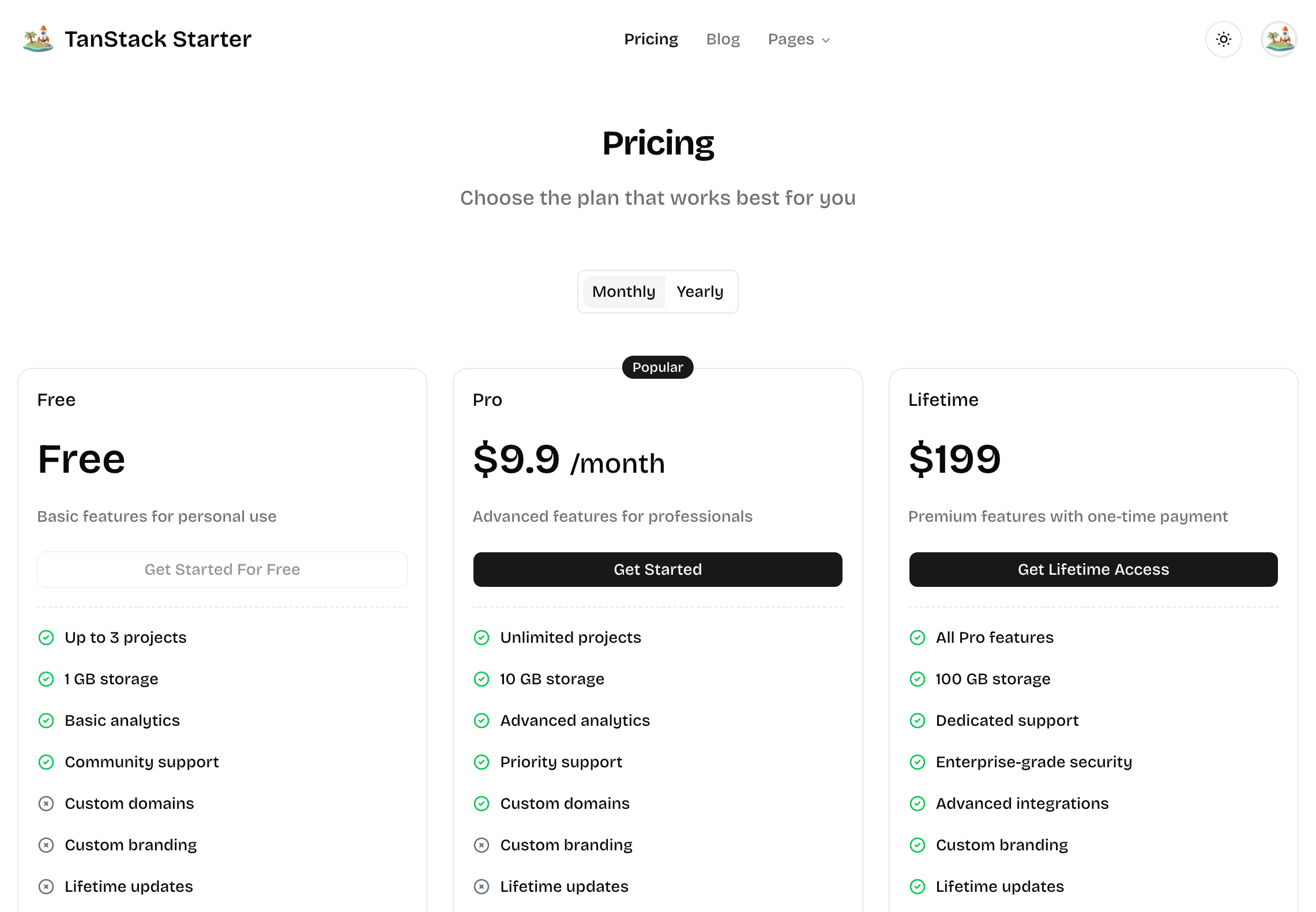 Pricing Configuration